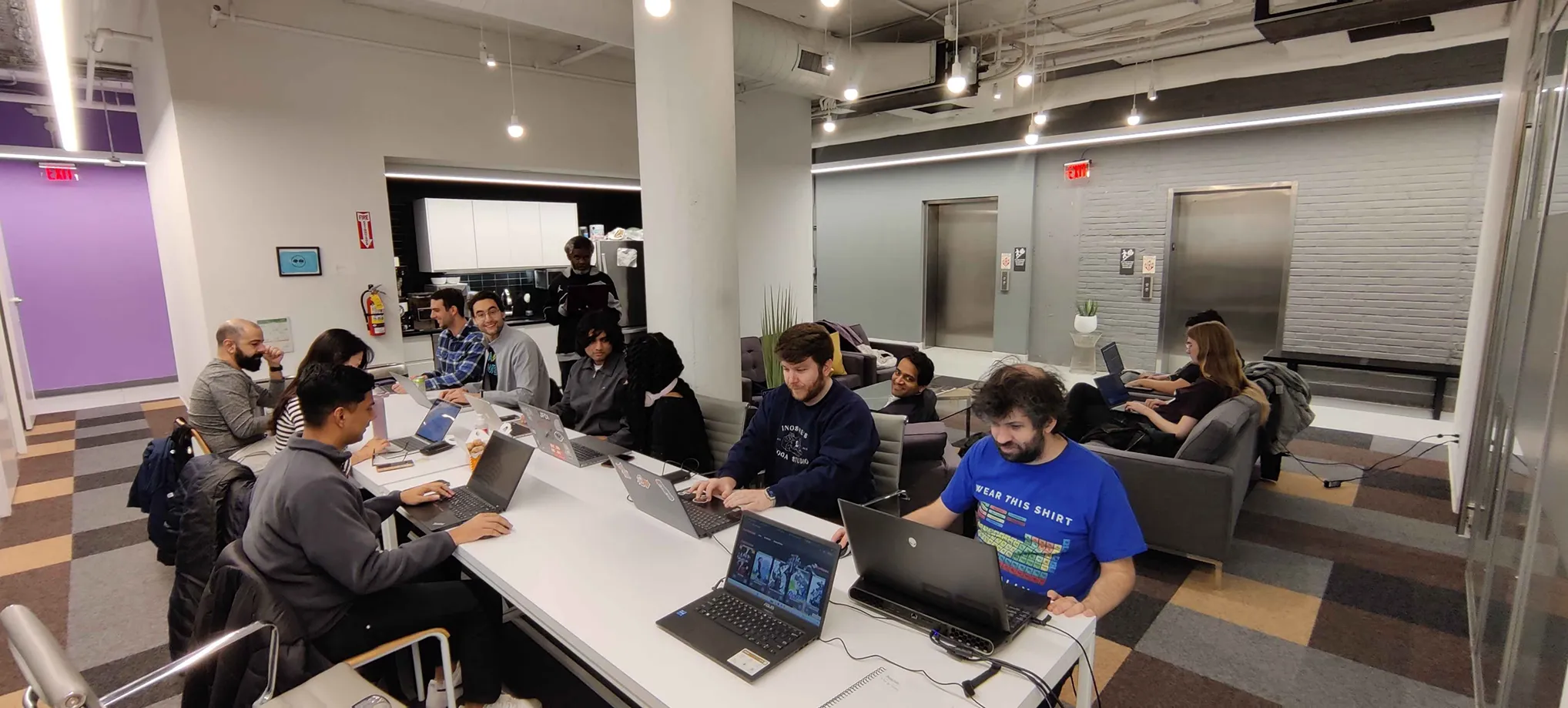 group of people coding at the yard coworking space